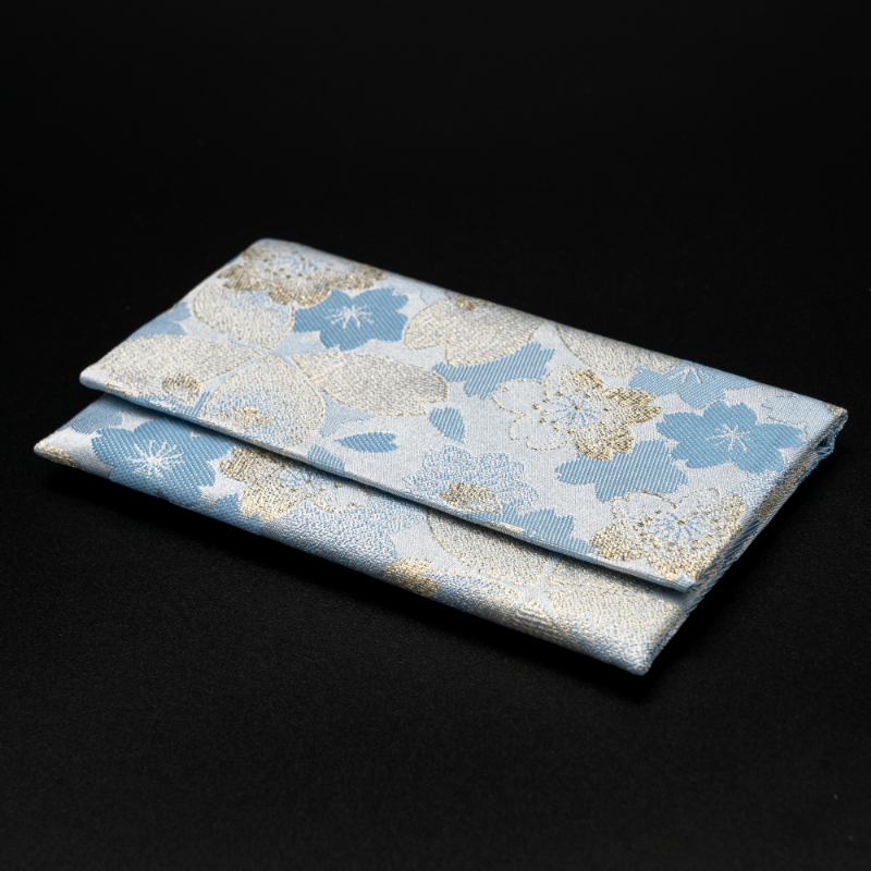 念珠ケース S 東山桜金襴 ブルー マジックテープ式 | 【公式】創価学会